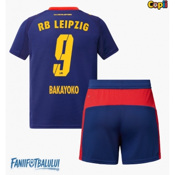 RB Leipzig Johan Bakayoko #9 Echipament de Fotbal Replică 2025-26 Copii Deplasare (+ Șorturi)